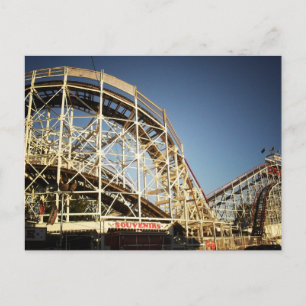Carte Postale Dessous de verre à rouleaux Cyclone de Coney Islan