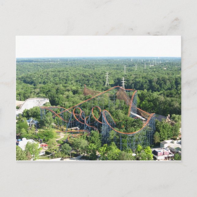 Carte Postale Dessous de verre à rouleaux Vortex Kings Island (Devant)
