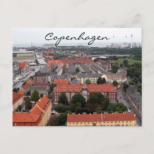 Carte Postale dessus de copenhague (Devant)