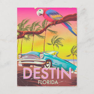 Carte Postale Destin Florida USA affiche de voyage vintage.