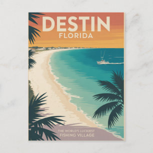 Carte Postale Destin Florida Village de pêcheurs le plus chanceu