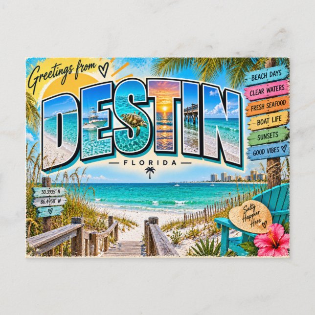 Carte Postale Destin Floride (Devant)