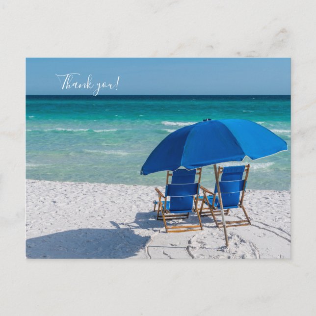 Carte Postale Destin Floride Chaises Et Parasol Merci (Devant)