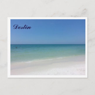 Carte Postale Destin plages blanches FL et eau bleue claire.