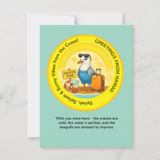 Carte Postale destination ensoleillée mer plage accueil