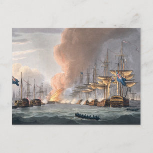 Carte Postale Destruction de la flotte danoise avant Copenhague,
