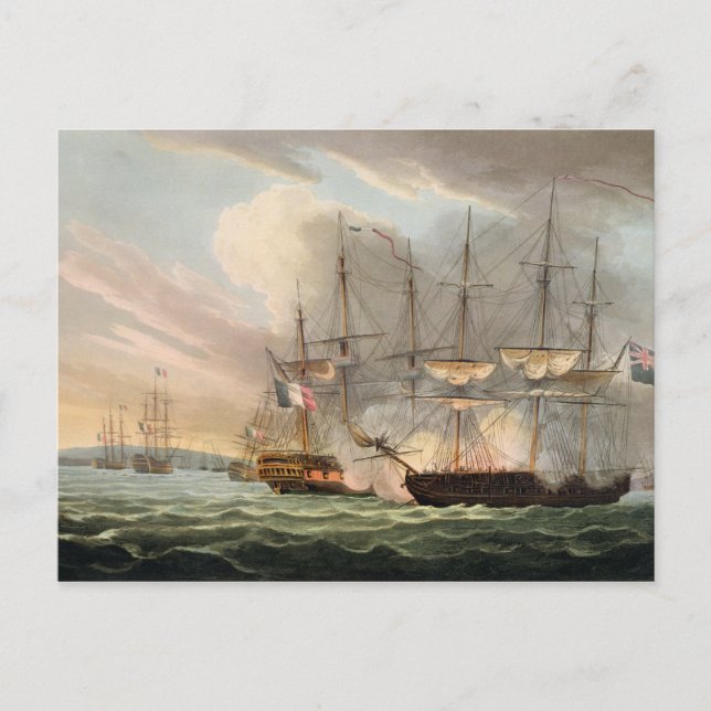 Carte Postale Destruction of the French Fleet in Basque Roads, A (Devant)