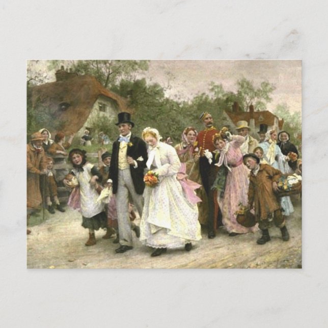 Carte Postale Détail de A Village Mariage par Luke Fildes (Devant)
