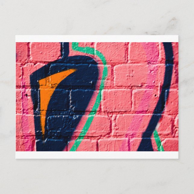 Carte Postale Détail de graffiti Abstrait sur le mur texturé (Devant)