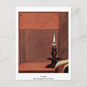 Carte Postale Détail de la femme : Bougie De Georges De La Tour