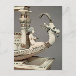 Carte Postale Détail de la proue d'un bateau avec la tête de la 