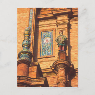 Carte Postale Détail de la statue en céramique sur la Plaza de E