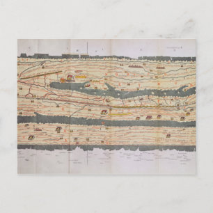 Carte Postale Détail de la table Peutinger