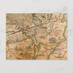 Carte Postale Détail de l'Afrique dans un Globe