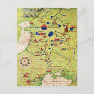 Carte Postale Détail de l'Europe et de l'Asie centrale