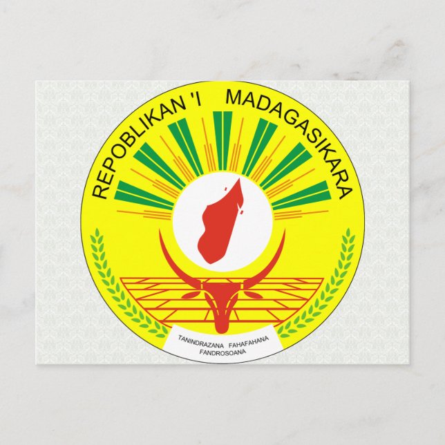 Carte Postale Détail des armoiries de Madagascar (Devant)