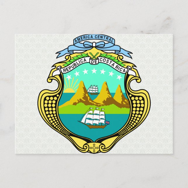 Carte Postale Détail des armoiries du Costa Rica (Devant)