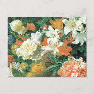 Carte Postale Détail des fleurs dans un vase Terra Cotta