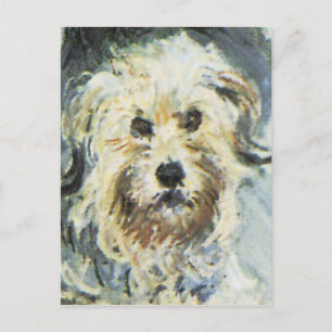 Carte Postale Détail du chien de Claude Monet Painting