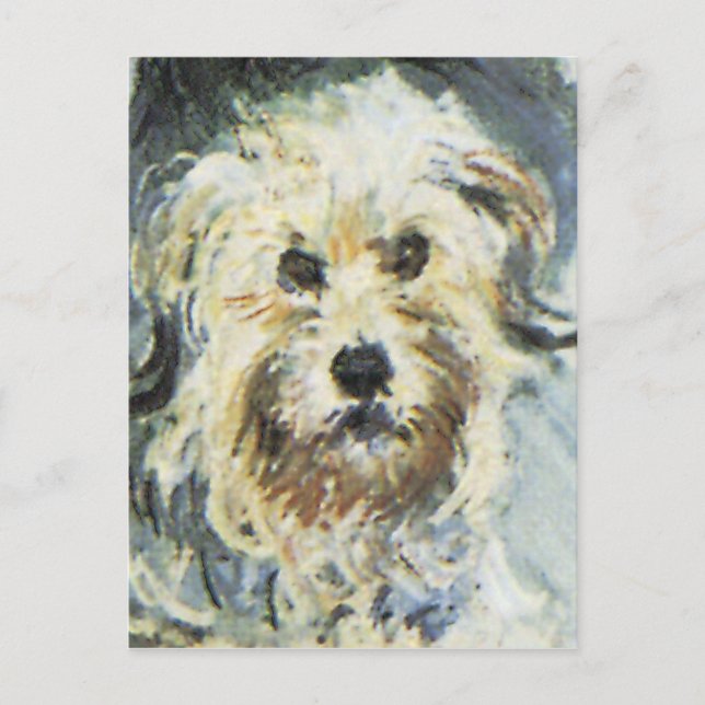 Carte Postale Détail du chien de Claude Monet Painting (Devant)