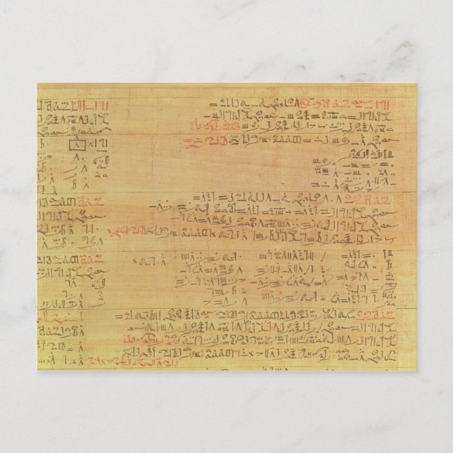 Carte Postale Détail du papyrus mathématique du Rhin (Devant)
