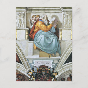 Carte Postale Détail du prophète Zacharias par Michel-Ange
