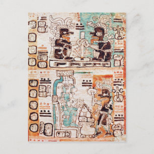 Carte Postale Détail d'un codex maya