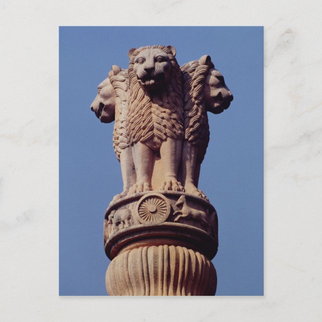 Carte Postale Détail d'un pilier Ashoka (Devant)