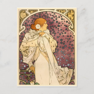 Carte Postale Détail La Dame des Camellias Art Nouveau