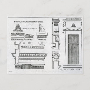 Carte Postale Détails architecturaux de Grecian Chambers