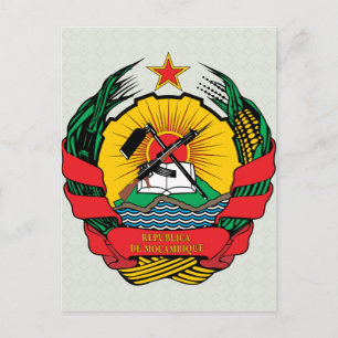 Carte Postale Détails des armoiries du Mozambique
