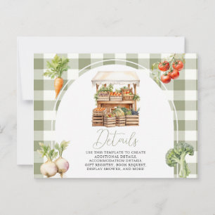 Carte Postale Détails sur le Baby shower du marché frais cultivé