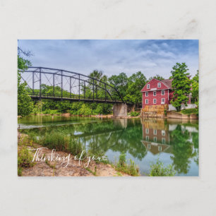 Carte postale d'été à War Eagle Mill Pensant à vou