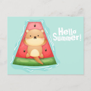 Carte postale d'été Otter