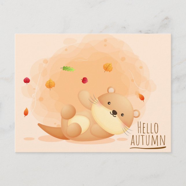 Carte postale d'été Otter (Devant)