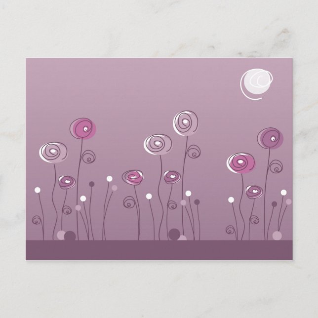 Carte postale d'été pourpre (Devant)