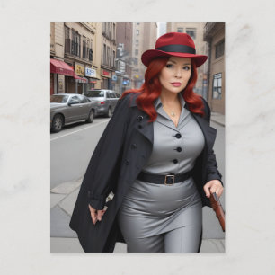 Carte Postale Détective Lady