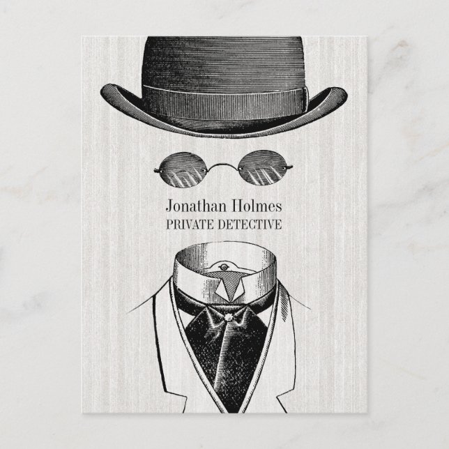 Carte Postale Détective Privée Homme Invisible (Devant)