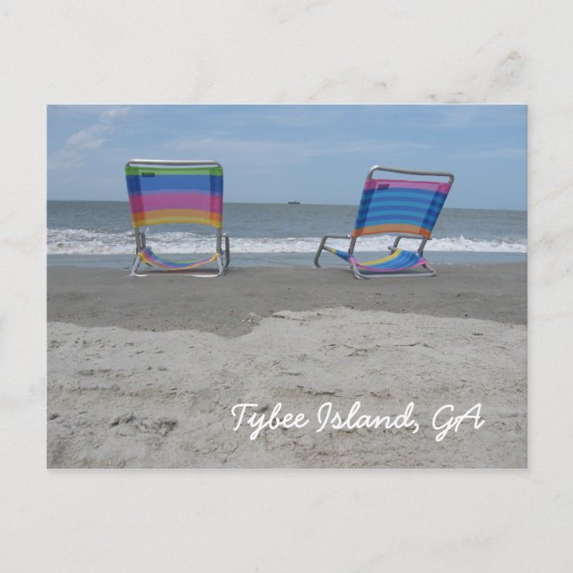 Carte Postale Détendez-vous au bord de la plage (Devant)