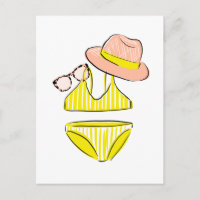 Détendez-vous au soleil - maillot de bain jaune