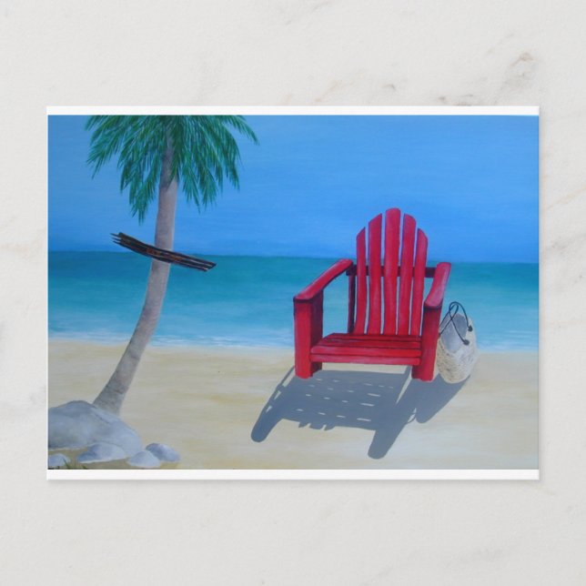 Carte Postale Détendez-vous sur la plage (Devant)