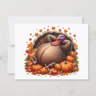 Carte Postale Détendez-vous Thanksgiving Turkey Lounging