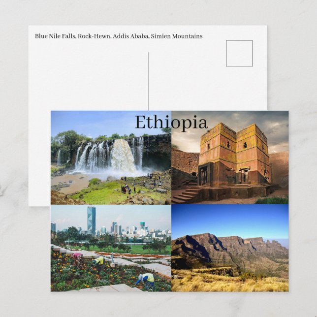 Carte postale d'Éthiopie (Devant / Derrière)
