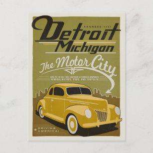 Carte Postale Detroit, MI