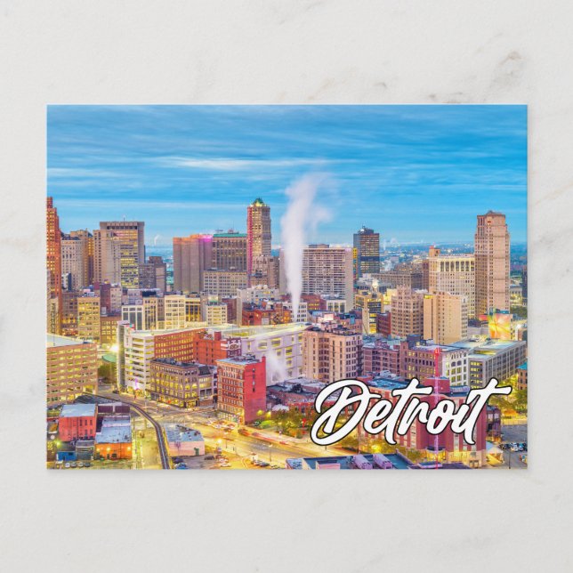 Carte Postale Detroit, Michigan, États-Unis (Devant)