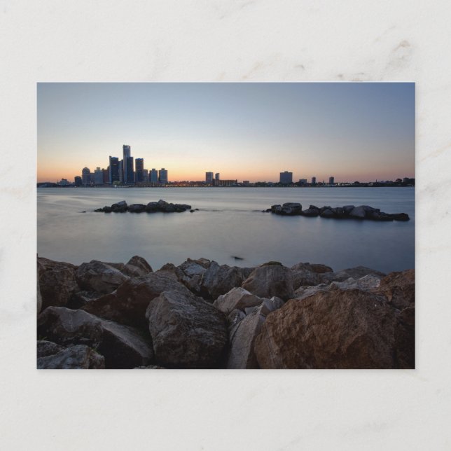 Carte Postale Detroit, Michigan Skyline (Devant)