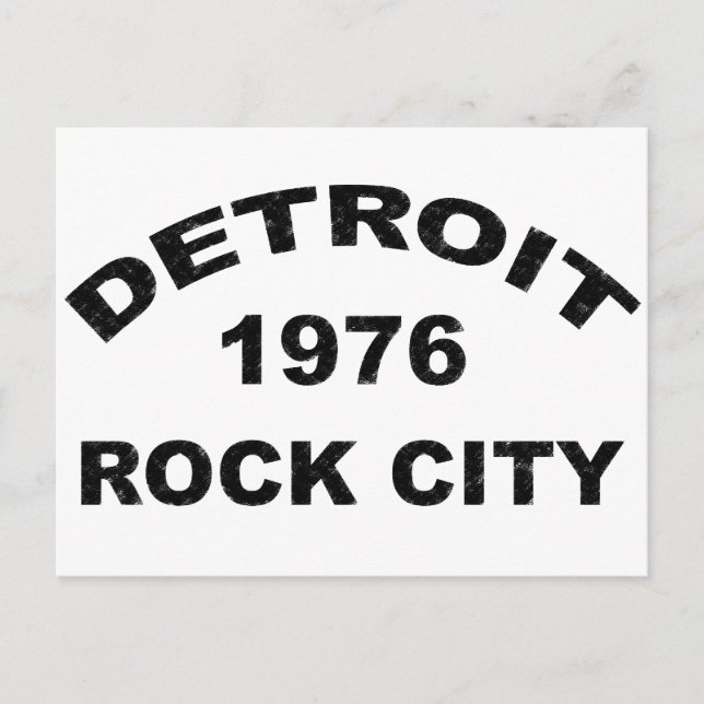 CARTE POSTALE DETROIT ROCK CITY 1976 (Devant)