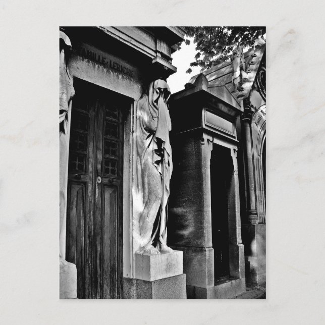 Carte Postale Deuil dans le cimetière (Devant)