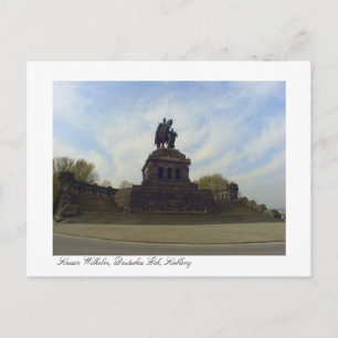 Carte Postale Deutsches Eck, Kaiser Wilhelm, Koblenz, Allemagne