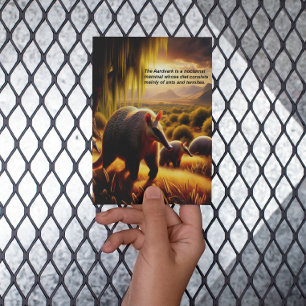 Carte Postale Deux Aardvark Tender Anteater Amour maternel